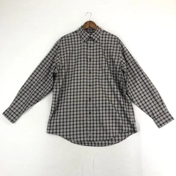 Nordstrom Shirts Nordstrom Mens Size Large Brown Plaid Long